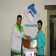 Distribution of Injection & Blow Molding Training Course Completion Certificates by Mr. Syed Nabeel Hashmi (CEO & Chairman) of Thermosole Industries.