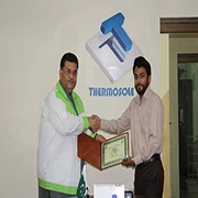 Distribution of Injection & Blow Molding Training Course Completion Certificates by Mr. Syed Nabeel Hashmi (CEO & Chairman) of Thermosole Industries.