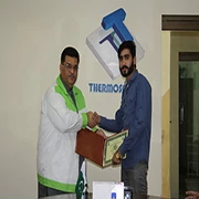 Distribution of Injection & Blow Molding Training Course Completion Certificates by Mr. Syed Nabeel Hashmi (CEO & Chairman) of Thermosole Industries.