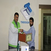 Distribution of Injection & Blow Molding Training Course Completion Certificates by Mr. Syed Nabeel Hashmi (CEO & Chairman) of Thermosole Industries.